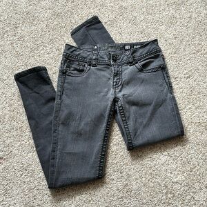 X MISS ME SKINNY FLAP POCKET CRYSTAL STUDS WOMENS 28 JEANS J54009529 BLACK